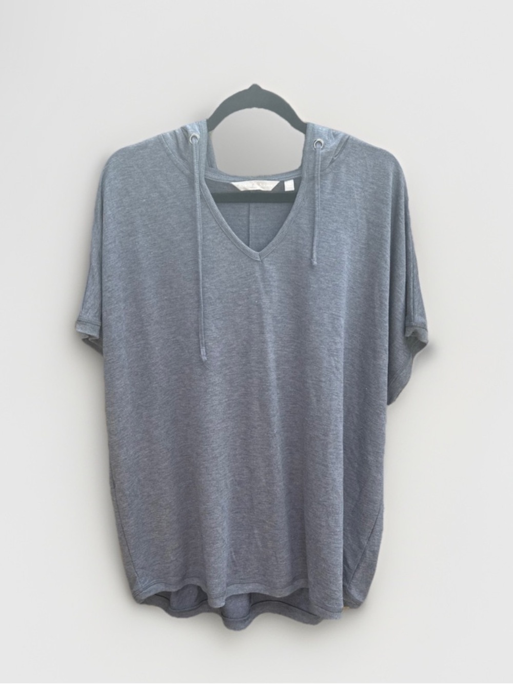 Harmony Balance Blueish-gray Short Sleeve‎ Hooded sweatshirt